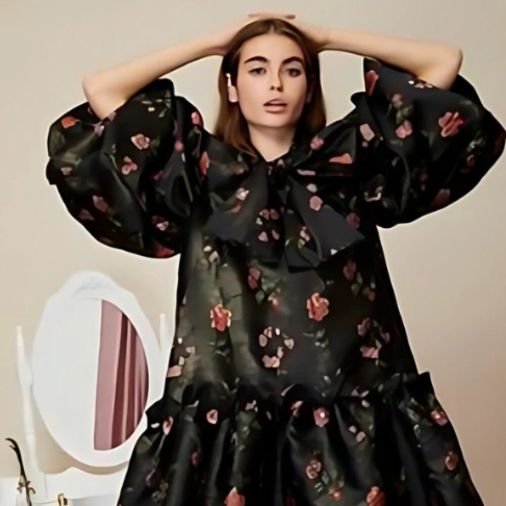 Sister Jane Moon Flower Jacquard Mini Dress: HOLIDAY PARTY READY!